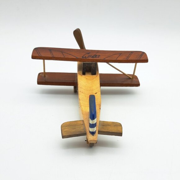 Wooden Biplane Model -Cuba - Picture 6 of 11